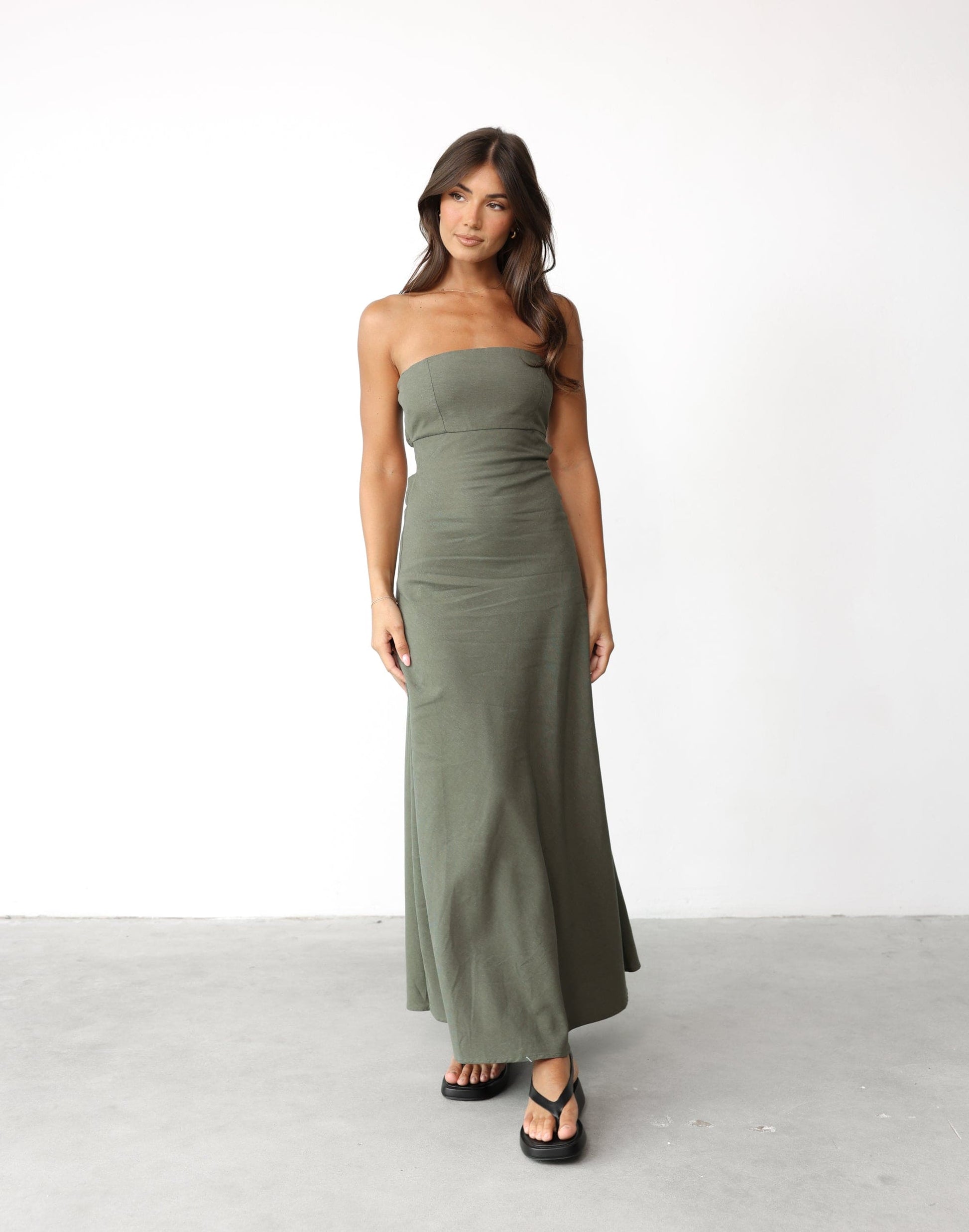 Annelise Maxi Dress (Khaki)
