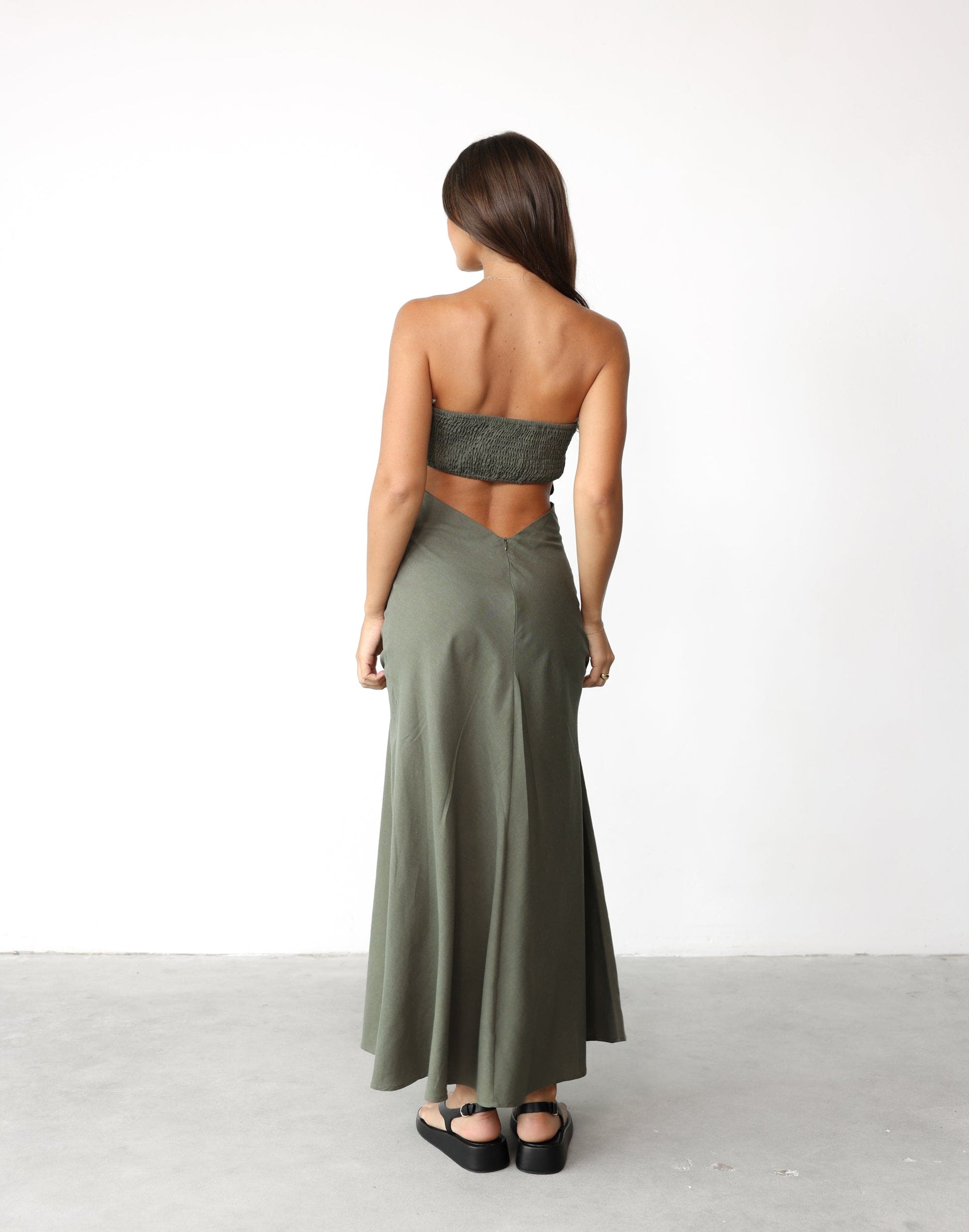 Annelise Maxi Dress (Khaki)